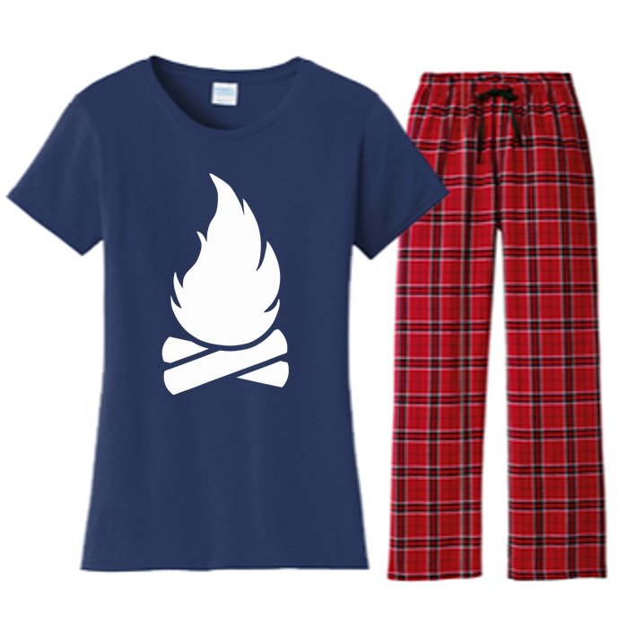 Camping Campfire Women's Flannel Pajama Set