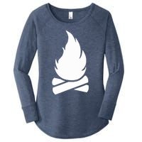 Camping Campfire Women's Perfect Tri Tunic Long Sleeve Shirt