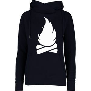 Camping Campfire Womens Funnel Neck Pullover Hood