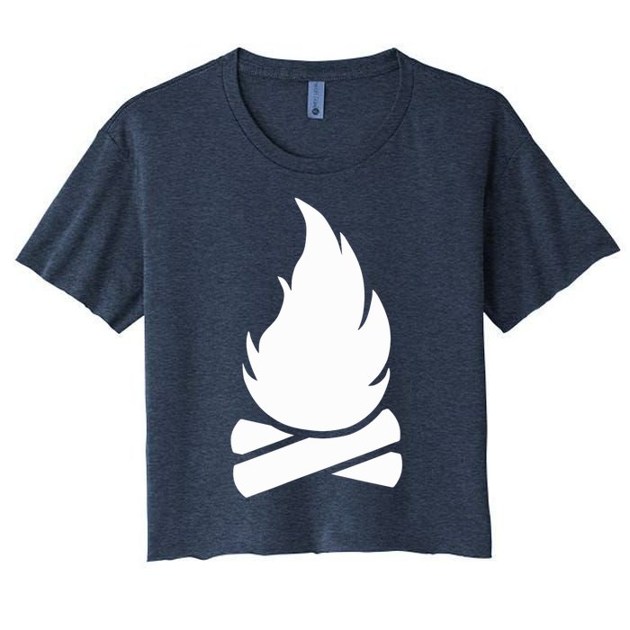 Camping Campfire Women's Crop Top Tee