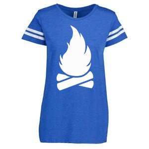 Camping Campfire Enza Ladies Jersey Football T-Shirt