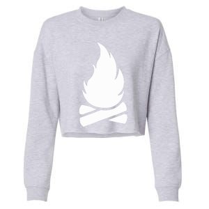 Camping Campfire Cropped Pullover Crew