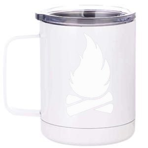 Camping Campfire 12 oz Stainless Steel Tumbler Cup