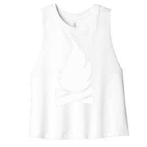 Camping Campfire Women's Racerback Cropped Tank