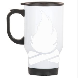 Camping Campfire Stainless Steel Travel Mug