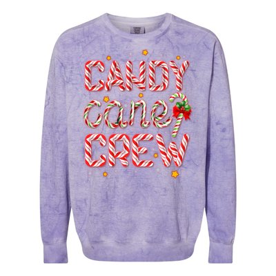 Cute Christmas Candy Cane Crew Matching Shirts Colorblast Crewneck Sweatshirt