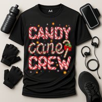 Cute Christmas Candy Cane Crew Matching Shirts Cooling Performance Crew T-Shirt