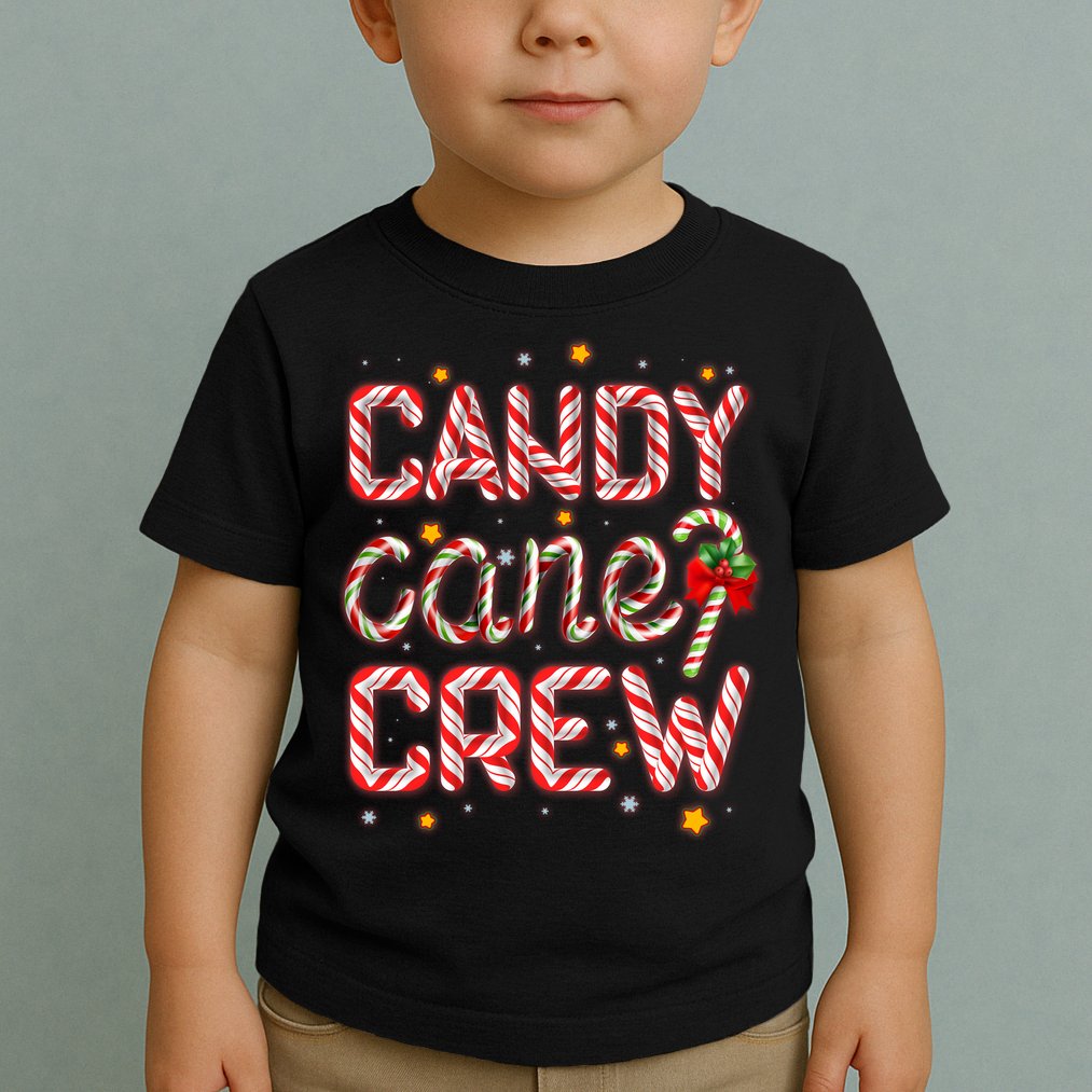Cute Christmas Candy Cane Crew Matching Shirts Toddler T-Shirt