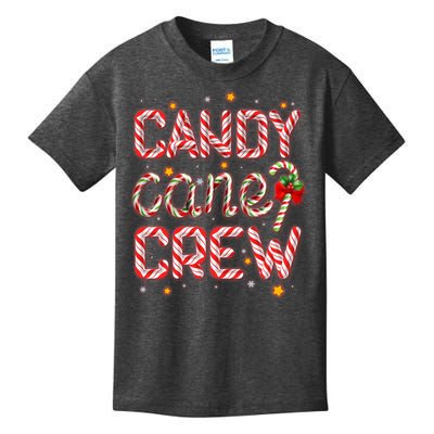 Cute Christmas Candy Cane Crew Matching Shirts Kids T-Shirt