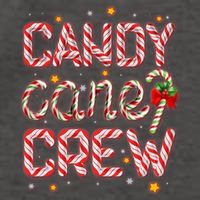 Cute Christmas Candy Cane Crew Matching Shirts Vector Backpack