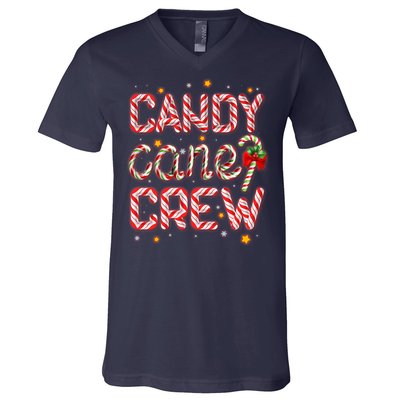 Cute Christmas Candy Cane Crew Matching Shirts V-Neck T-Shirt