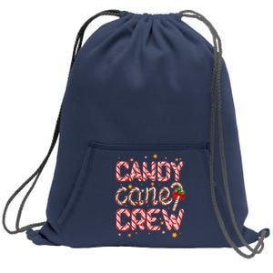 Cute Christmas Candy Cane Crew Matching Shirts Sweatshirt Cinch Pack Bag