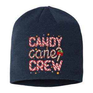 Cute Christmas Candy Cane Crew Matching Shirts Sustainable Beanie