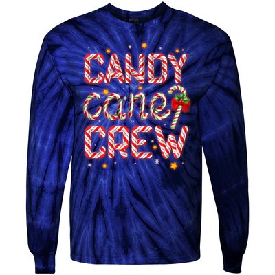 Cute Christmas Candy Cane Crew Matching Shirts Tie-Dye Long Sleeve Shirt