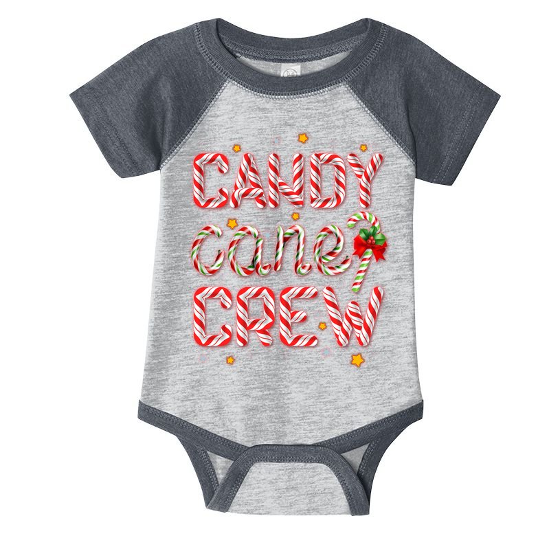 Cute Christmas Candy Cane Crew Matching Shirts Infant Baby Jersey Bodysuit