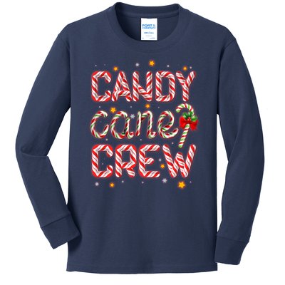 Cute Christmas Candy Cane Crew Matching Shirts Kids Long Sleeve Shirt