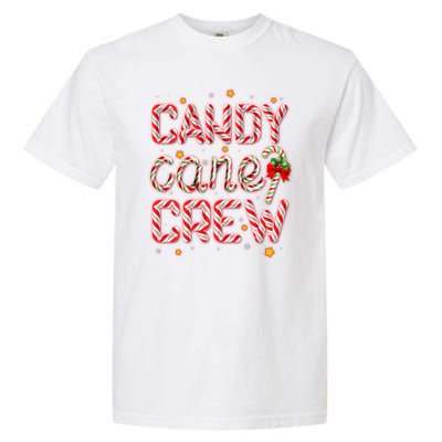 Cute Christmas Candy Cane Crew Matching Shirts Garment-Dyed Heavyweight T-Shirt