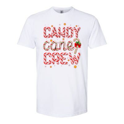 Cute Christmas Candy Cane Crew Matching Shirts Softstyle CVC T-Shirt