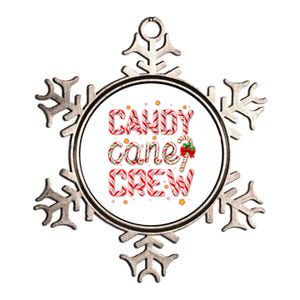 Cute Christmas Candy Cane Crew Matching Shirts Metallic Star Ornament