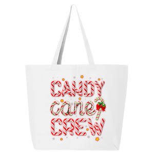 Cute Christmas Candy Cane Crew Matching Shirts 25L Jumbo Tote