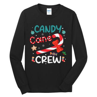 Candy Cane Crew Christmas Candy Cane Lover Xmas Pajama Tall Long Sleeve T-Shirt