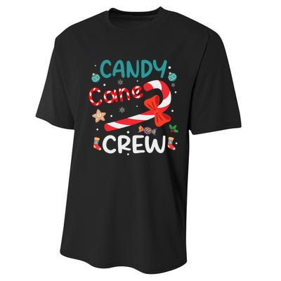 Candy Cane Crew Christmas Candy Cane Lover Xmas Pajama Performance Sprint T-Shirt