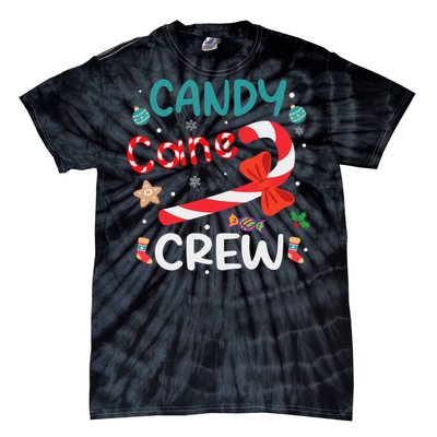 Candy Cane Crew Christmas Candy Cane Lover Xmas Pajama Tie-Dye T-Shirt