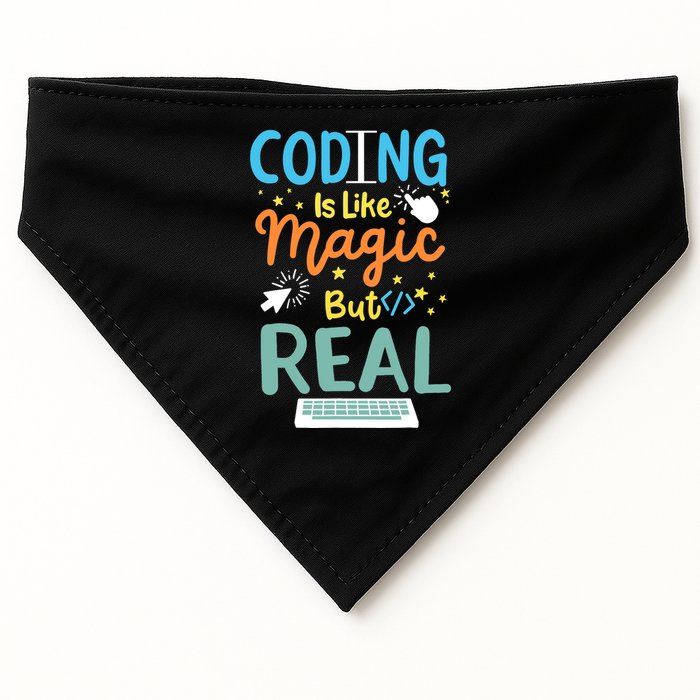 Coding Coder Computer Science Programming USA-Made Doggie Bandana