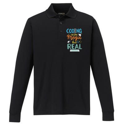 Coding Coder Computer Science Programming Performance Long Sleeve Polo