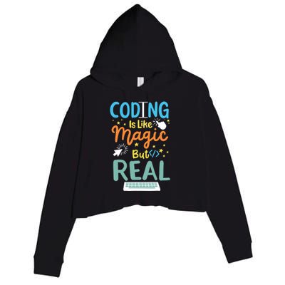 Coding Coder Computer Science Programming Crop Fleece Hoodie