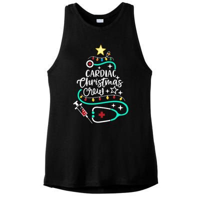 Cardiac Christmas Crew Cardiac Nurse Cardiac Techs Secretary Great Gift Ladies PosiCharge Tri-Blend Wicking Tank