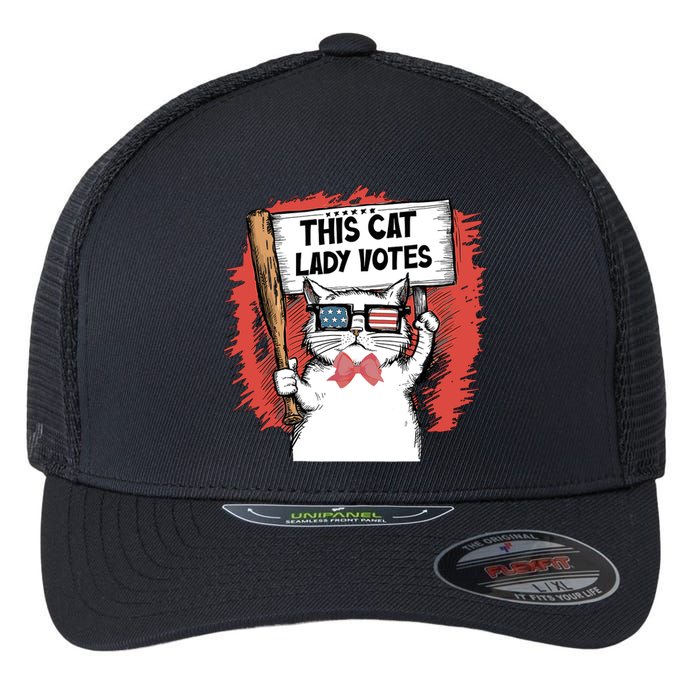 Cute Cat Flexfit Unipanel Trucker Cap