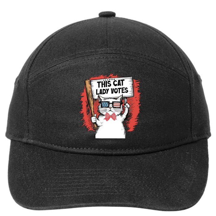 Cute Cat 7-Panel Snapback Hat