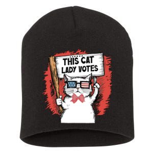 Cute Cat Short Acrylic Beanie