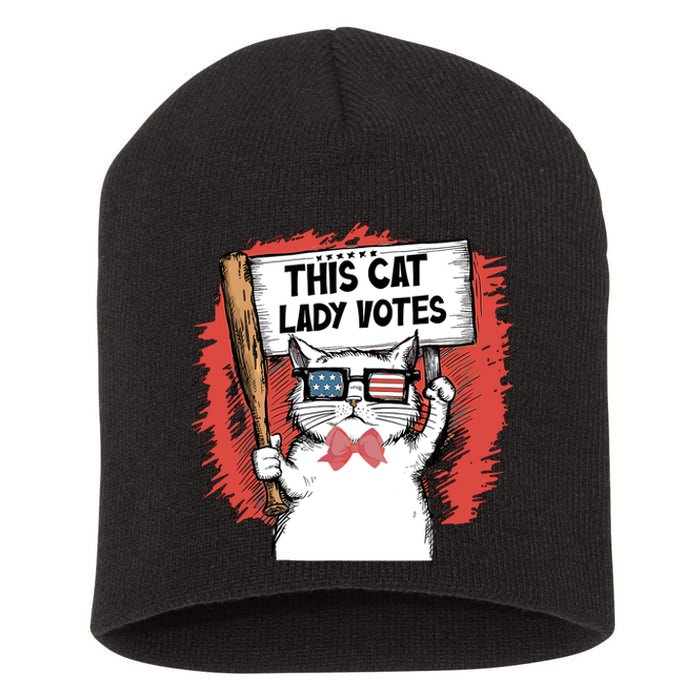 Cute Cat Short Acrylic Beanie