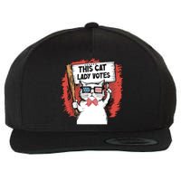 Cute Cat Wool Snapback Cap