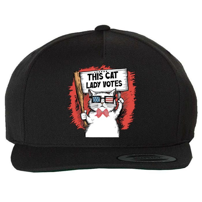 Cute Cat Wool Snapback Cap