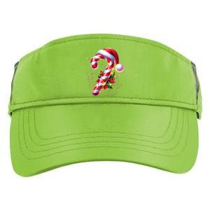 Candy Cane Crew Christmas Lights Family Matching Adult Drive Performance Visor