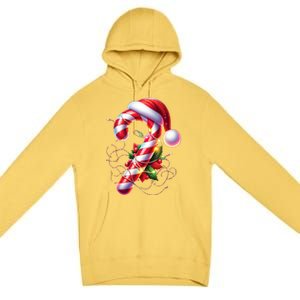 Candy Cane Crew Christmas Lights Family Matching Premium Pullover Hoodie