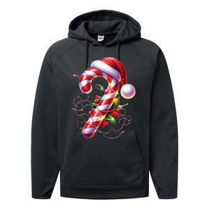 Candy Cane Crew Christmas Lights Family Matching Performance Fleece Hoodie