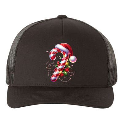 Candy Cane Crew Christmas Lights Family Matching Yupoong Adult 5-Panel Trucker Hat