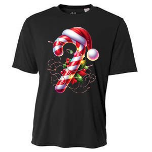 Candy Cane Crew Christmas Lights Family Matching Cooling Performance Crew T-Shirt