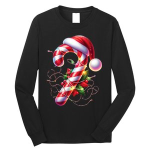 Candy Cane Crew Christmas Lights Family Matching Long Sleeve Shirt