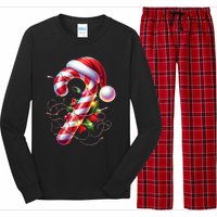 Candy Cane Crew Christmas Lights Family Matching Long Sleeve Pajama Set