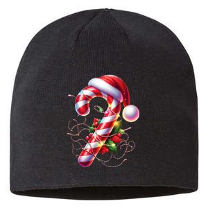 Candy Cane Crew Christmas Lights Family Matching Sustainable Beanie