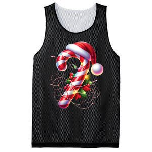 Candy Cane Crew Christmas Lights Family Matching Mesh Reversible Basketball Jersey Tank