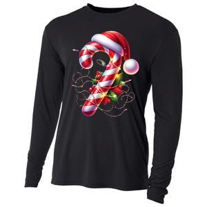 Candy Cane Crew Christmas Lights Family Matching Cooling Performance Long Sleeve Crew