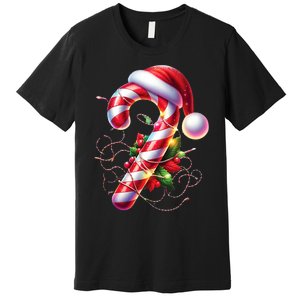 Candy Cane Crew Christmas Lights Family Matching Premium T-Shirt