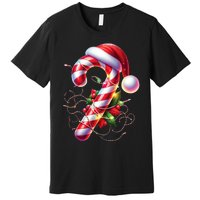 Candy Cane Crew Christmas Lights Family Matching Premium T-Shirt