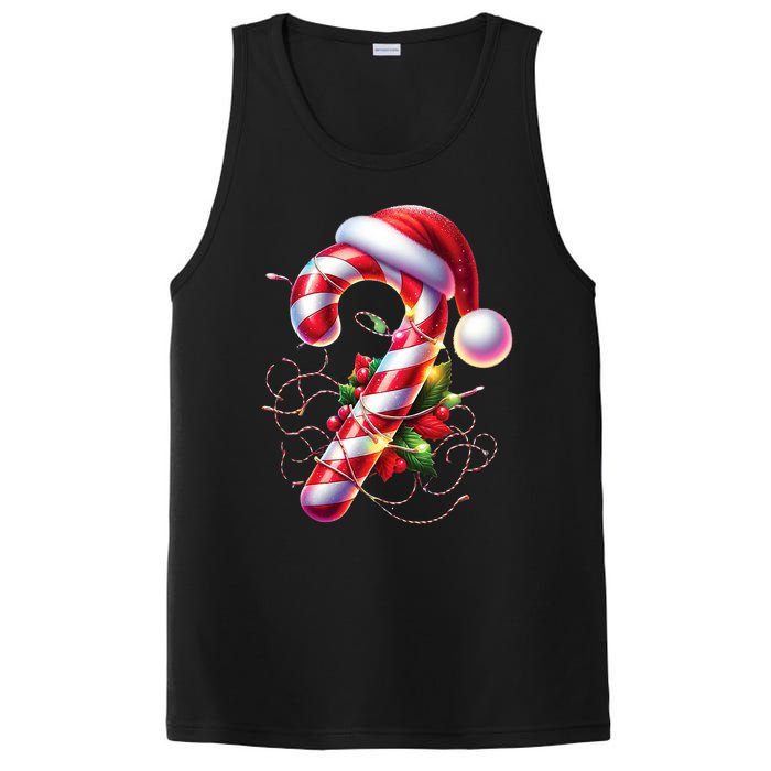 Candy Cane Crew Christmas Lights Family Matching PosiCharge Competitor Tank